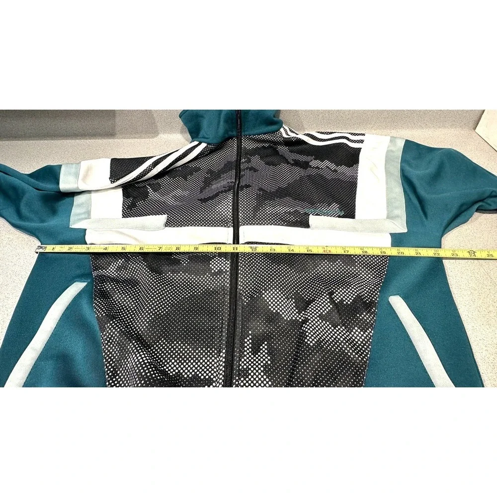 Adidas Men's‎ Size M Color Block Camo Fleece Lined Track Jacket Full Zip